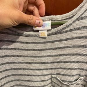 Lularoe dark grey and light grey dress